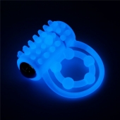 Голубое, светящееся в темноте виброкольцо Lumino Play Vibrating Penis Ring - Lovetoy - в Одинцово купить с доставкой