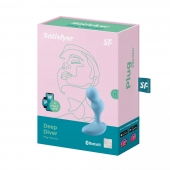 Голубой анальный вибростимулятор Deep Driver - 11,2 см. - Satisfyer - в Одинцово купить с доставкой