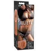 Мастурбатор-вагина цвета карамели Julieta с вибрацией - Blush Novelties - в Одинцово купить с доставкой