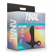 Черный анальный вибратор Silicone Vibrating Prostate Massager 01 - 10,8 см. - Blush Novelties - в Одинцово купить с доставкой