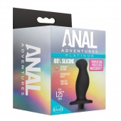 Черный анальный вибромассажёр Silicone Vibrating Prostate Massager 02 - 10,8 см. - Blush Novelties - в Одинцово купить с доставкой