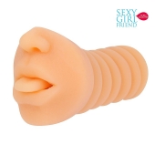 Телесный мастурбатор-ротик с высунутым язычком - Bior toys - в Одинцово купить с доставкой