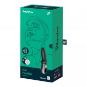 Черный анальный вибратор Hot Passion с функцией нагрева - Satisfyer - в Одинцово купить с доставкой