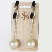 Зажимы на соски с бусинами под жемчуг Pearl - Sitabella - купить с доставкой в Одинцово