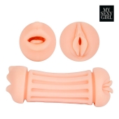 Двусторонний мастурбатор - ротик и вагина - Bior toys - в Одинцово купить с доставкой