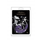Зажимы для сосков с фиолетовой цепочкой Sweet Caress Nipple Chain - Sweet Caress - купить с доставкой в Одинцово