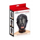 Маска-шлем с отверстием для рта и съемными шорами - Fetish Tentation - купить с доставкой в Одинцово