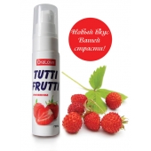 Гель-смазка Tutti-frutti с земляничным вкусом - 30 гр. - Биоритм - купить с доставкой в Одинцово