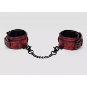 Красно-черные наручники Reversible Faux Leather Wrist Cuffs - Fifty Shades of Grey - купить с доставкой в Одинцово