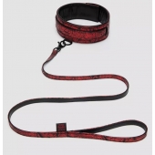 Стильный ошейник с поводком Reversible Faux Leather Collar and Lead - Fifty Shades of Grey - купить с доставкой в Одинцово
