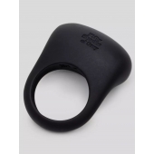 Черное эрекционное виброкольцо Sensation Rechargeable Vibrating Love Ring - Fifty Shades of Grey - в Одинцово купить с доставкой