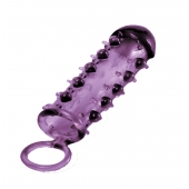 Закрытая фиолетовая насадка с пупырышками SAMURAI PENIS SLEEVE PURPLE - 14,5 см. - NMC - в Одинцово купить с доставкой