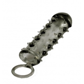 Дымчатая стимулирующая насадка с закрытой головкой SAMURAI PENIS SLEEVE BLACK - 14,5 см. - NMC - в Одинцово купить с доставкой