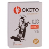 Ультратонкие презервативы OKOTO Ultra Thin - 3 шт. - Sitabella - купить с доставкой в Одинцово