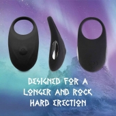 Черное эрекционное виброкольцо Thor Cockring - FeelzToys - в Одинцово купить с доставкой