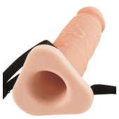 Телесный реалистичный фаллоимитатор с полостью Silicone Hollow Extension - 20 см. - Pipedream - купить с доставкой в Одинцово
