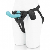 Голубая изогнутая насадка 6in Remote Control Ripple P-Spot G-Spot на черных трусиках - 16 см. - Pegasus - купить с доставкой в Одинцово