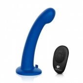 Синяя насадка Remote Control P-Spot G-Spot с черными трусиками - 20 см. - Pegasus - купить с доставкой в Одинцово