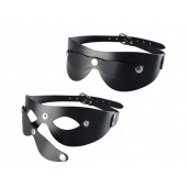 Черная кожаная маска  Новичок - Sitabella - купить с доставкой в Одинцово