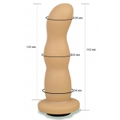 Телесная рельефная насадка Harness - 14,2 см. - LOVETOY (А-Полимер) - купить с доставкой в Одинцово