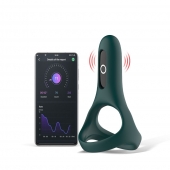 Изумрудное виброкольцо Magic Motion Rise с подхватом мошонки - Magic Motion - в Одинцово купить с доставкой