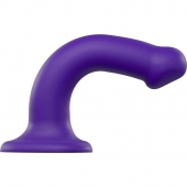 Фиолетовый фаллоимитатор-насадка Strap-On-Me Dildo Dual Density size M - 18 см. - Strap-on-me - купить с доставкой в Одинцово