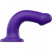 Фиолетовый фаллоимитатор-насадка Strap-On-Me Dildo Dual Density size L - 19 см. - Strap-on-me - купить с доставкой в Одинцово
