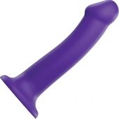 Фиолетовый фаллоимитатор-насадка Strap-On-Me Dildo Dual Density size L - 19 см. - Strap-on-me - купить с доставкой в Одинцово