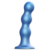 Голубая насадка Strap-On-Me Dildo Plug Balls size L - Strap-on-me - купить с доставкой в Одинцово