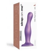 Фиолетовая насадка Strap-On-Me Dildo Plug Curvy size L - Strap-on-me - купить с доставкой в Одинцово