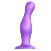 Фиолетовая насадка Strap-On-Me Dildo Plug Curvy size L - Strap-on-me - купить с доставкой в Одинцово