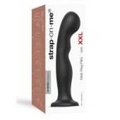 Черная насадка Strap-On-Me Dildo Plug P G size XXL - Strap-on-me - купить с доставкой в Одинцово