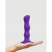 Фиолетовая насадка Strap-On-Me Dildo Geisha Balls size M - Strap-on-me - купить с доставкой в Одинцово