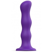 Фиолетовая насадка Strap-On-Me Dildo Geisha Balls size M - Strap-on-me - купить с доставкой в Одинцово