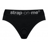 Черные трусики для насадок Heroine Lingerie Harness - size S - Strap-on-me - купить с доставкой в Одинцово