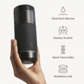 Черный мастурбатор с контролем всасывания Arcwave Pow Stroker - Arcwave - в Одинцово купить с доставкой