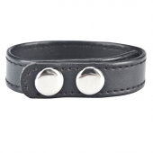 Кольцо на пенис SNAP COCK RING из искусственной кожи на клепках - BlueLine - в Одинцово купить с доставкой