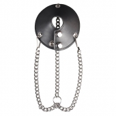 Утяжка для мошонки из искусственной кожи с цепочками PARACHUTE BALL STRETCHER - BlueLine - купить с доставкой в Одинцово
