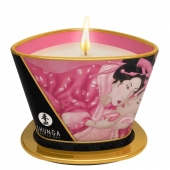 Массажная свеча Rose Petals с ароматом розы - 170 мл. - Shunga - купить с доставкой в Одинцово