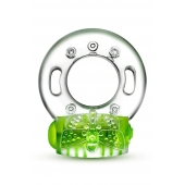 Зеленое эрекционное виброкольцо Arouser Vibrating C-Ring - Blush Novelties - в Одинцово купить с доставкой
