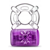 Фиолетовое эрекционное виброкольцо One Night Stand Vibrating C-Ring - Blush Novelties - в Одинцово купить с доставкой