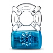 Синее эрекционное виброкольцо One Night Stand Vibrating C-Ring - Blush Novelties - в Одинцово купить с доставкой