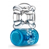 Синее эрекционное виброкольцо One Night Stand Vibrating C-Ring - Blush Novelties - в Одинцово купить с доставкой