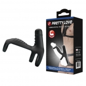 Черная вибронасадка на пенис Vibrating Penis Sling - Baile - в Одинцово купить с доставкой