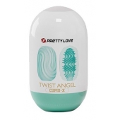 Бирюзовый мастурбатор-яйцо Twist Angel - Baile - в Одинцово купить с доставкой
