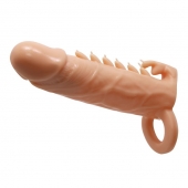 Телесная удлиняющая насадка Penis Sleeve Emmitt - 17 см. - Baile - в Одинцово купить с доставкой