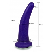 Фиолетовая гладкая изогнутая насадка-плаг - 13,3 см. - LOVETOY (А-Полимер) - купить с доставкой в Одинцово