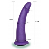 Фиолетовая гладкая изогнутая насадка-плаг - 17 см. - LOVETOY (А-Полимер) - купить с доставкой в Одинцово