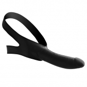 Черный кляп-страпон Masters Mini Face Fuck Strap-On - 14 см. - XR Brands - купить с доставкой в Одинцово