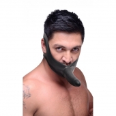 Черный кляп-страпон Masters Mini Face Fuck Strap-On - 14 см. - XR Brands - купить с доставкой в Одинцово